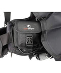 Bolt SLS BCD Scuba Buoyancy Compensator Device For Unisex Divers Medium Size With 18.5 Kg Lift close-up on weight pocket system