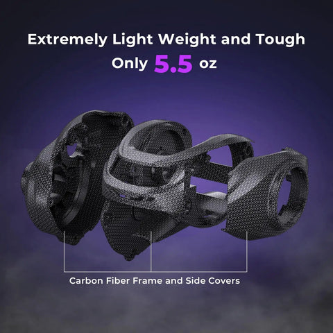 Royale Legend Pro Baitcasting Reel carbon fiber frame and side covers, 5.5 oz, lightweight design for precise casting.