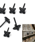 Colonial Era Solid Cast Iron Decorative Nailhead Studs For Doors, Cabinets And Furniture, 6-pack with rustic finish in use
