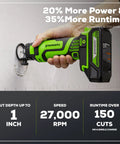 24V Cordless Rotary Cutout Tool With 27000 RPM Power, Built For Drywall Pros And DIYers, Includes 2Ah Battery And Charger in use
