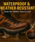 Go-To Heavy Duty Shoe Cement For Sole Repair, Waterproof Glue For Sneakers, Boots, And Rubber Soles, shown on weather-resistant boot