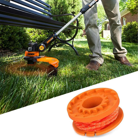 Auto Feed Trimmer Spool Line 0.065 Inch 11 Ft Refills for electric string trimmers and Weed Eater Edgers installed in trimmer