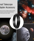 Telescope Adapter M48X0.75 To M42X0.75 And M42X1 Female To M42X0.75 Male, Converts To T2 Male, in front of nebula, moon, planets