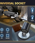 Magnetic Impact Nut Driver Set 86 Piece Heavy Duty With Metric And SAE Bits Socket Adapters tool in use on a bolt head