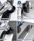Ultra Lightweight Portable Mini Pneumatic Chamfering Machine With Handheld Air Deburring Tool showing various chamfering edges and functions.