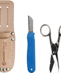 TK 400 3 Piece Splicer Kit With Splicing Knife Electrician Scissors Chrome Vanadium Steel With Two Stripping Notches Scraper File