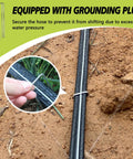 Flat Soaker Hose With Holes 50 Ft For Lawn And Garden Watering, 3 Tube Sprinkler Hose Kit With End Caps, PVC Drip Line Irrigation