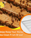 Two Pack Queen Excluder For 10 Frame Hives, Metal Beekeeping Excluder With Universal Fit, 20.11 By 16.22 Inches, in use with bees
