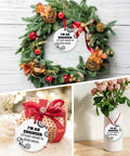 Engineer Themed Ceramic Ornament Gift For Men And Women Inspirational Christmas Ornament displayed on wreath, gift, and vase.