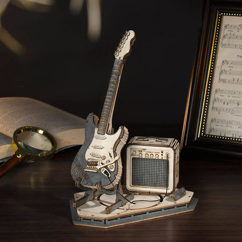DIY Wooden Guitar Kit 3D Puzzle Craft Build Your Own Electric Guitar Model Easy Assembly In One And A Half Hours