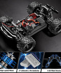 1 18 Scale Fast RC Car With 40 Kmph Top Speed 4x4 Monster Off Road Truck All Terrain Remote Control Vehicle detail view