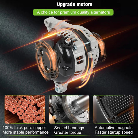 Alternator Replacement For Toyota RAV4 2.5L 2013 2014 2015 2016 2017 2018 FWD 12V 125Amp CW SC6 Pulley 1 Pin Plug OE 14487 Easy Install