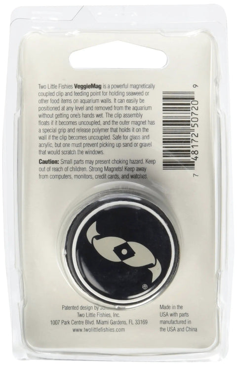 VeggieMag Seaveggie Clip Accessory for Aquariums packaging with floating veggie clip, magnetic design, by Julian Sprung