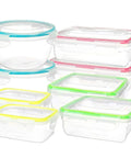 16 Piece Clip Lock Food Storage Set With Airtight Lids For Meal Prep And Kitchen Organization Microwave And Dishwasher Safe BPA Free Containers For Leftovers Sandwiches Snacks And Fresh Produce