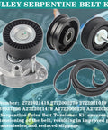 Mercedes Benz Serpentine Drive Belt Tensioner Kit With Idler Pulley For 2006 2011 ML350 GL450 G550 SLK300 C280 GLK350 E350 CL550 S550