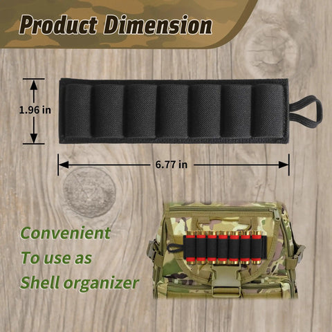 4 Packs 7 Rounds 12 And 20 Gauge Tactical Shotgun Shell Holder Carrier dimensions