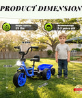 Electric Kid Ride On Trike For Toddlers Ages 2 To 5 With 3 Wheel Design 12V Battery And Dual 35W Motors Safe Durable Power For Stable Smooth Rides Kid Friendly Twist Grip Throttle Non Slip Pedals Easy Start Blue, 48.03in long