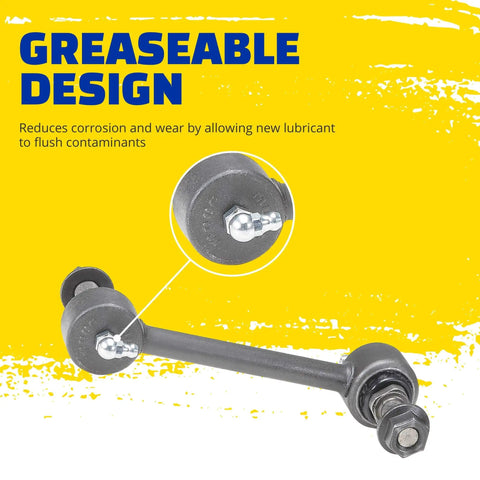 Honda CR-V Stabilizer Bar Link Replacement Direct Fit Suspension Part For 2007-2016 Honda CR-V And 2007-2012 Acura RDX Easy Install OE-Quality Link For Reliable Road Handling And Smooth Ride On All Weather Conditions, greaseable end view