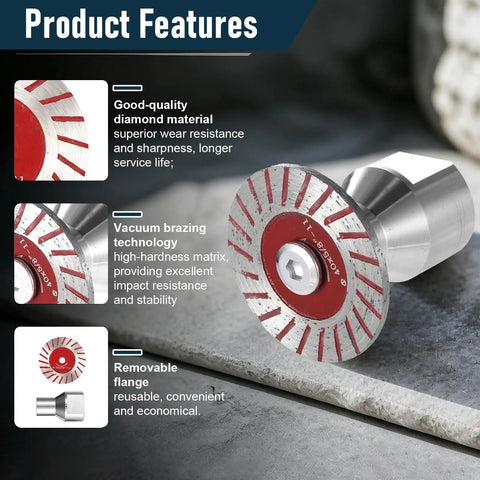 40mm Diamond Saw Blades And Sanding Disc Kit For Stone Tile Granite Marble Ceramic PVC Engraving Cutting Cutter Set with removable flange