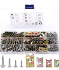 Must Have Auto Interior Fasteners Kit For 100Pcs Car U Clips Nuts 6 8 10 12 Size Assortment With Stainless Steel Screws