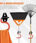 Kickass Heavy Duty Garage Storage Hooks 20 Piece Wall Organization Kit For Hanging Bikes Ladders Garden Tools Ropes Cord Organizers Absolute Zero Sweat Install with broom and mop holder.