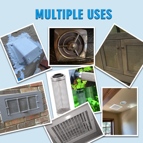 Stainless Steel Woven Wire Mesh 20 Mesh Heavy Duty 1mm Holes, 11.8 X 8.2 Inches Never Rust Vent Screen multiple uses collage