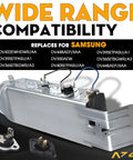 Dryer Heating Element Assembly Replacement Kit for Samsung Dryers with Housing and Fuse shown with compatibility list