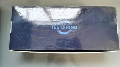 Box packaging of Dimmable LED Ceiling Pendant Light With Six Lights, featuring brand name on top.