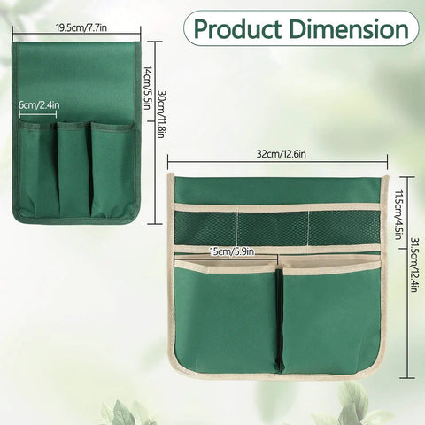 Dimensions of 2 Pack Garden Pouches For Kneeler And Outdoor Tool Storage Bags with Multiple Pockets