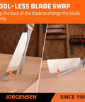 9.5 Inch Folding Dovetail Saw With Beech Wood Handle, Pro Japanese Pull Saw With SK5 Steel Blade, displayed open on workbench