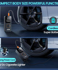 Cordless Tire Inflator Portable Air Compressor 150 PSI Fast Inflate For Cars Motorcycles Bicycle