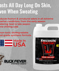 Ultimate Hunter Scent Control Spray And Odor Eliminator For Hunting Gear And Clothing One Gallon synthetic blend in a white jug.