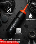 Hockey Hydration Bottle With Long Spout For Fast Sips 25 Oz Bio Based Plastic Sports Bottle on wet surface with gear