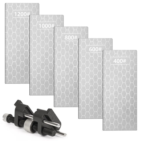 All Metal Chisel Sharpening Kit With Honing Guide And Five Diamond Stones, Adjustable Sharpening Jig For Woodworking Tools