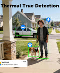 Dual Band Wireless Video Doorbell Camera With 2.4G And 5G Wi Fi, 2 Way Audio, AI Motion Alerts, Instant Alerts, Included Chime, No Monthly Fee, Easy Setup, Battery Powered With Long Battery Life, Works With NVR Or Standalone Security System showing motion detection of person, dog, and car