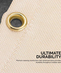 Close-up of 6 Foot By 8 Foot Fiberglass Welding Blanket With Brass Grommets, showing detailed weave and reinforced hem for durability.