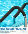 Four Pack 6 Ft Foam Pipe Insulation Tubing Three Quarter Inch ID Black Pool Noodle Cover for AC Line Set on pool rail