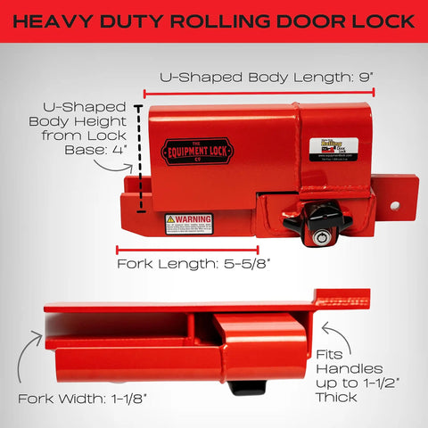 Heavy Duty Rolling Door Lock For Storage Containers Trailers And Box Trucks Maximum Security Keyed Lock Fits Roll Up Doors Up To 5 Inch Handle And One And A Quarter Inch Thick Built Tough Steel Construction Weather Resistant Easy Secure Access