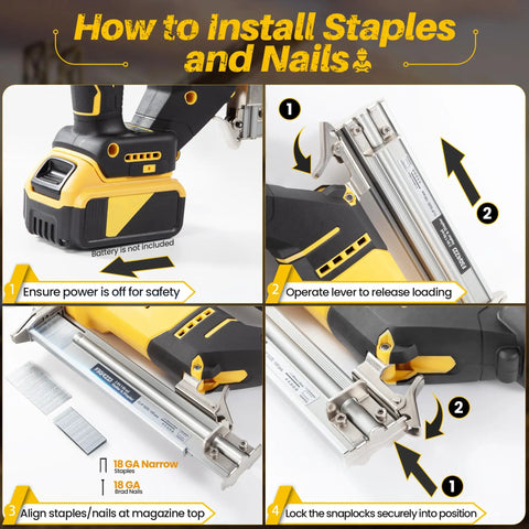 Top Shelf No Sweat Heavy Duty Cordless Brad Nailer And Broad Crown Staple Gun Compatible With Dewalt 20V Battery For Ridiculously Easy Woodworking Projects