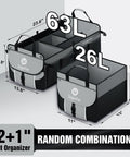 Heavy Duty Car Trunk Organizer For SUV With 63L 26L Modular Storage Foldable Waterproof Non Slip Multi Compartment Soft And Hard Covers Black M006