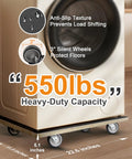 Washing machine on Total 1100 Pound Capacity Heavy Duty Moving Dollies Two Pack with 3 Inch TPR Silent Wheels and non-slip platform