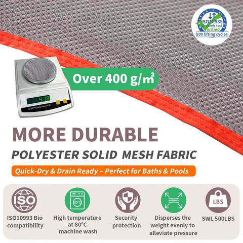 EHUCONHEEL Full Body Mesh Patient Lift Sling Universal Transfer Aid For Electric Ceiling Hoist breathable polyester mesh fabric