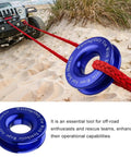 66000 Lbs Breaking Strength Winch Snatch Recovery Ring For Soft Shackle And Synthetic Rope Heavy Duty Snatch Block Ring For ATV UTV SUV Exterior Accessories Blue, blue aluminum ring on synthetic rope
