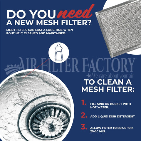How to clean Replacement Aluminum Mesh Filter For Fresh Air Supply Fans S97021045 97021045 with water and detergent