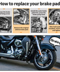 Installation guide for Harley Front And Rear Brake Pad Set Semi-Metallic For Touring Electra Glide Ultra Classic Road King Classic