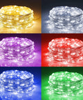 12 Pack Battery Operated Fairy Lights 7Ft Each With 20 LEDs Waterproof Silver Wire Firefly String Lights Multicolor