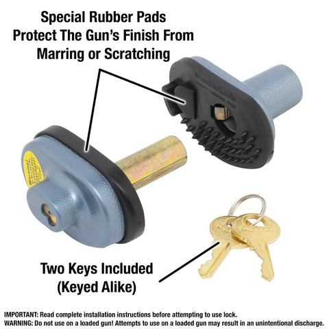 Gun Trigger Lock With Key For Firearms Keeps Your Guns Locked Up Fits Handguns Rifles And Shotguns ARs Secure Indoor Use With Steel And Zinc Body Durable Trigger Guard Lock For Safe Storage