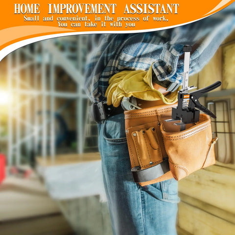 Amazon Labor-Saving Arm Jack, black metal multifunctional construction tool attached to a leather tool belt