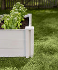White Vinyl Raised Garden Bed 4 Ft By 4 Ft By 11 In Deep, Modular PVC Construction, BPA And Phthalate Free, Maintenance Free Bed