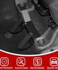 Installed under front seat fire extinguisher bracket for Jeep Wrangler JK 2007-2017 left side mount with nylon strap.